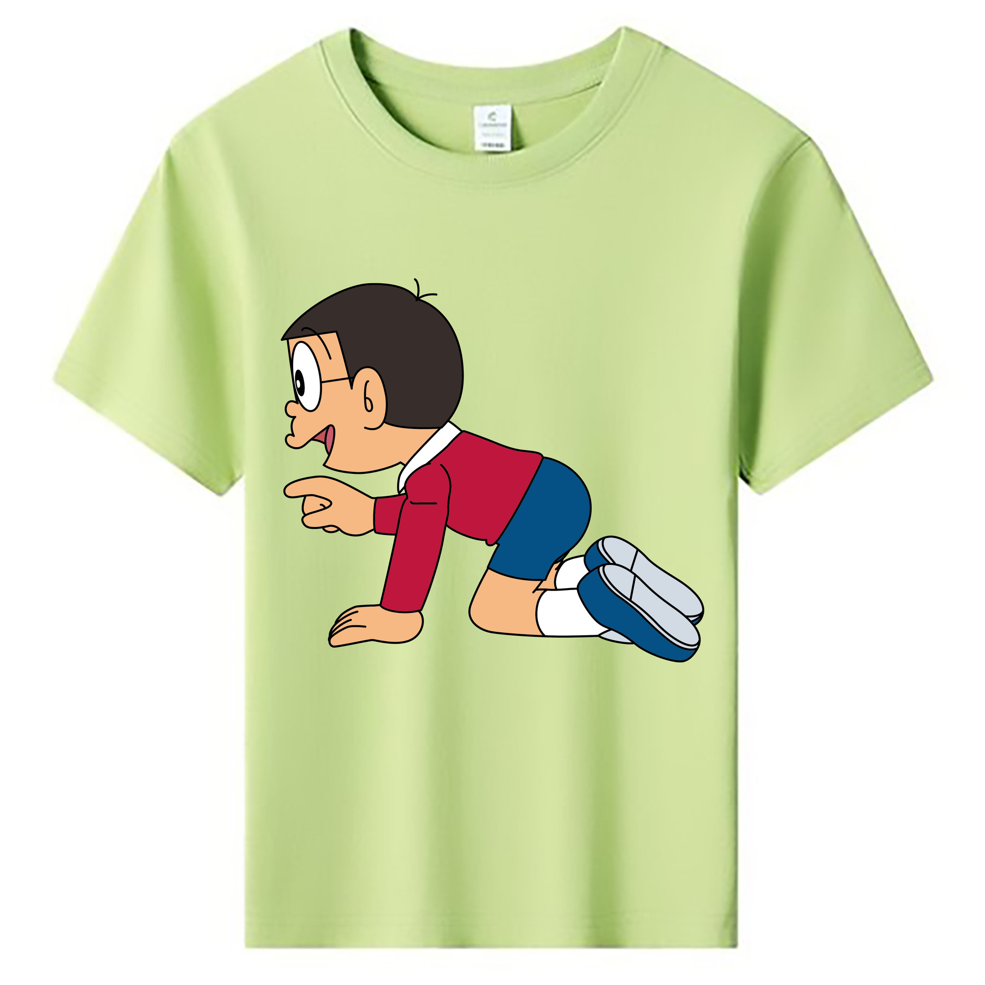 （画像用） ドラえもん 野比 のび太 Doraemon Nobita Nobi 綿100％キッズTシャツ（フロントプリント）